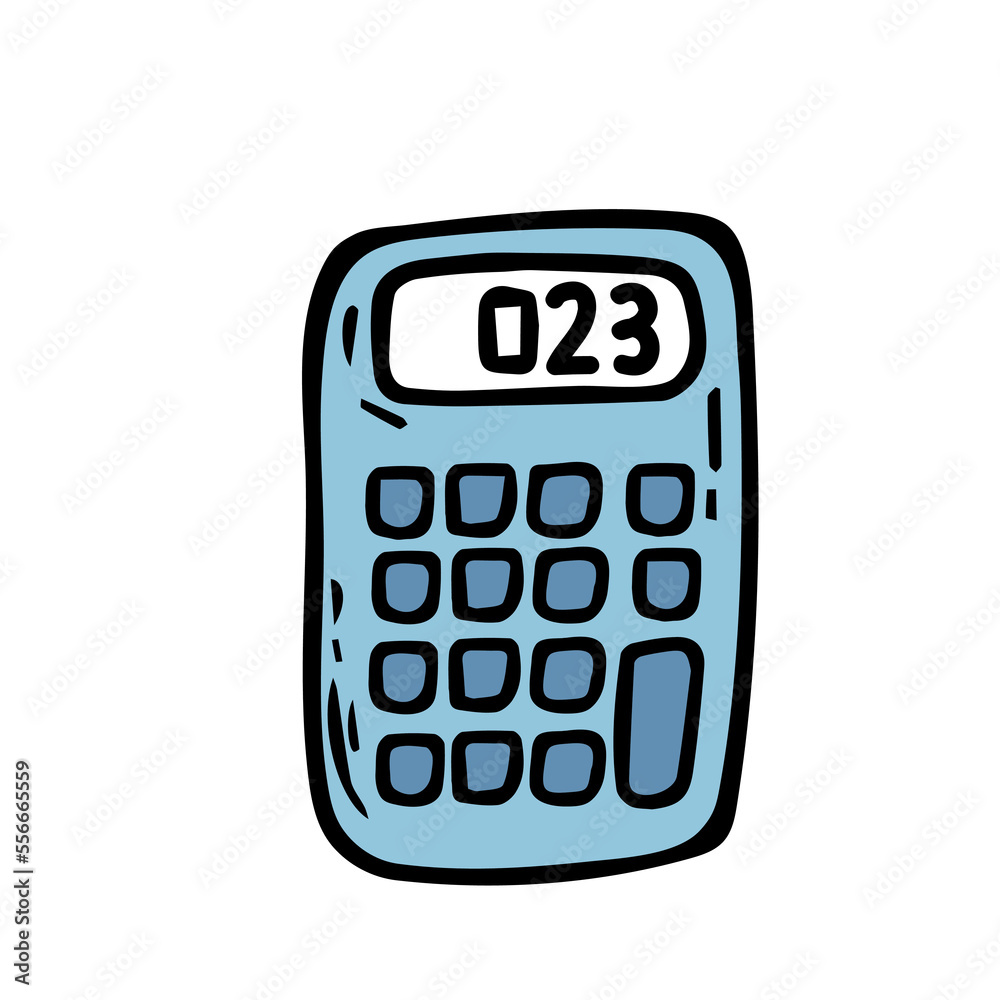 Calculator percent doodle black white Calculator percent doodle black white