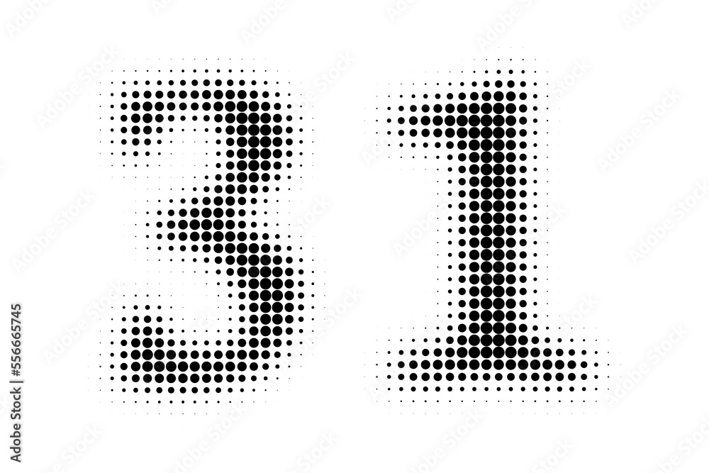 Number 31 Halftone. Pop art style. Halftone dotted backdrop. Design for web banners, wallpaper,sites vector illustration. Abstract Halftone Dotted Number. Number 31 Halftone. Pop art style. Halftone dotted backdrop. Design for web banners, wallpaper,sites vector illustration. Abstract Halftone Dotted Number.