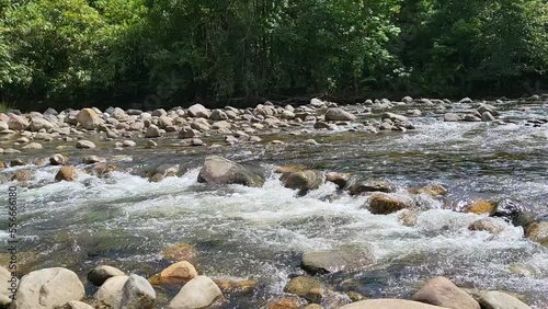 Refreshing river stream of Kenerong river in Dabong, Kelantan, Malaysia. photo