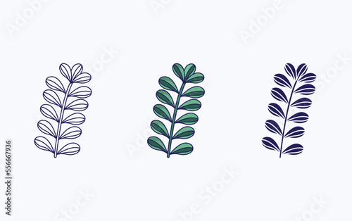 Jade Leaf icon vector design illustration