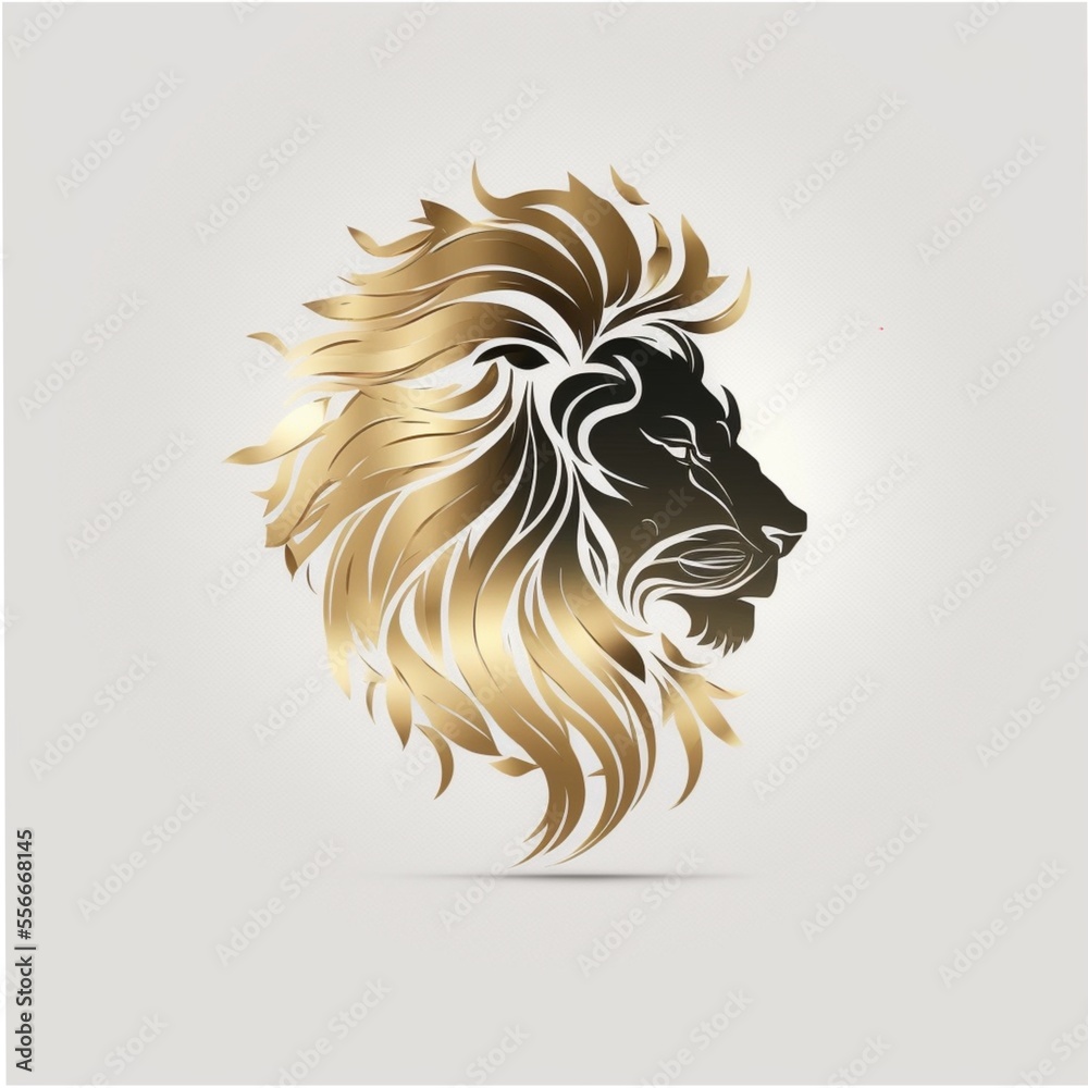 lion head tattoo Stock Illustration | Adobe Stock