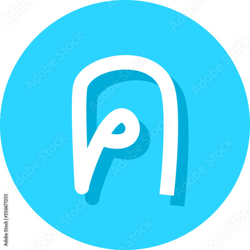 consonant of the Thai alphabet font logo vector  illustration set fonts for logo, brand, Thai Alphabet and Number in circle frames. Thai Alphabet Letters for decoration of kids illustrations. 