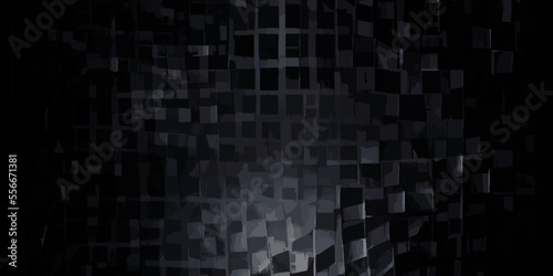 Dark black Geometric grid background Modern technology abstract texture © Indeetsx