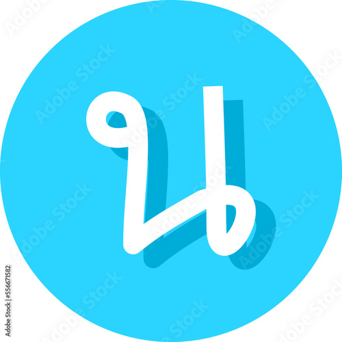 consonant of the Thai alphabet font logo vector  illustration set fonts for logo, brand, Thai Alphabet and Number in circle frames. Thai Alphabet Letters for decoration of kids illustrations. 