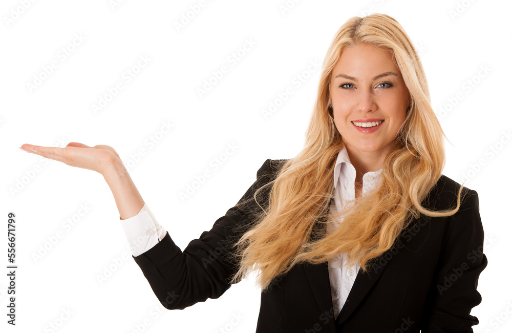 woman pointing to cpoy space - holding arm as presenting a product isolated without background in PNG woman pointing to cpoy space - holding arm as presenting a product isolated without background in PNG