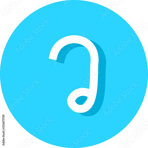 consonant of the Thai alphabet font logo vector  illustration set fonts for logo, brand, Thai Alphabet and Number in circle frames. Thai Alphabet Letters for decoration of kids illustrations. 