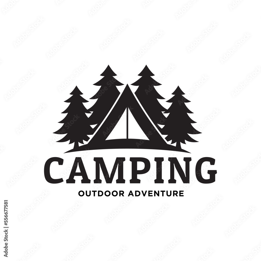 Obraz premium tent camping logo vector. camping, adventure logo vector