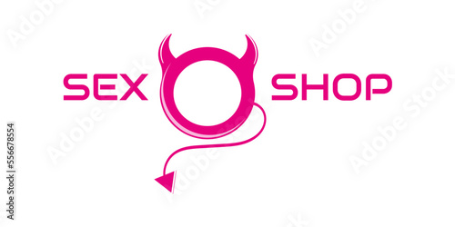 Sex Shop Logo or Badge design template - Sexy Label. Vector Illustration