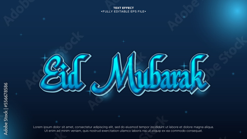 eid mubarak editable text effect
