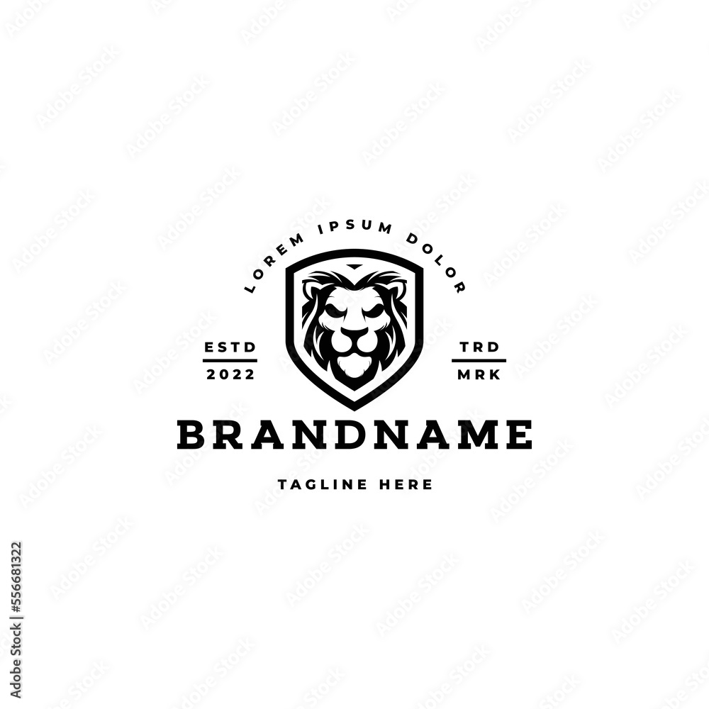 lion mascot illustration logo design template lion mascot illustration logo design template