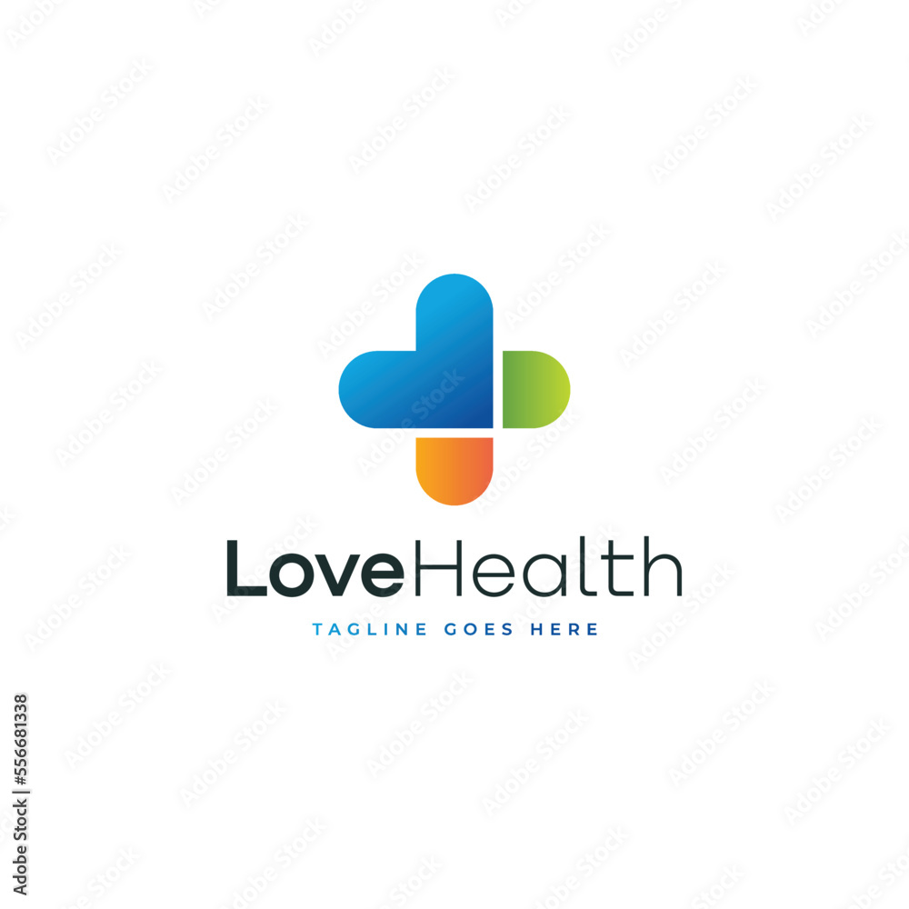 health love simple logo template health love simple logo template