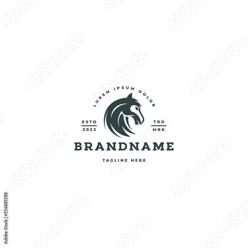 Wallpaper Mural horse vector illustration logo and text template Torontodigital.ca