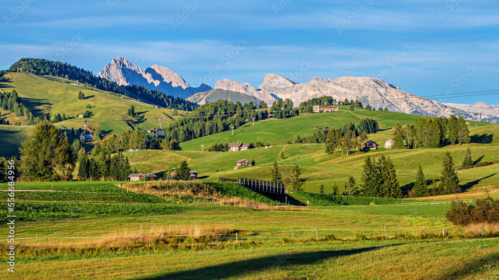 
Seiser Alm (Italian: Alpe di Siusi is a Dolomite plateau and the largest high-altitude Alpine meadow in Europe