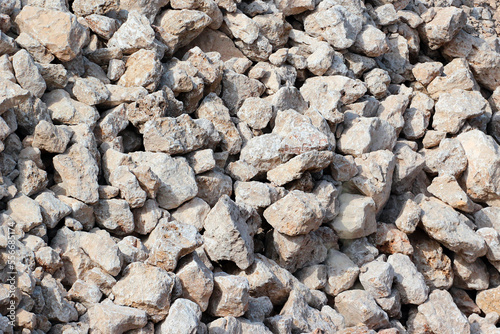 Heap of stones at a construction site as background photo
