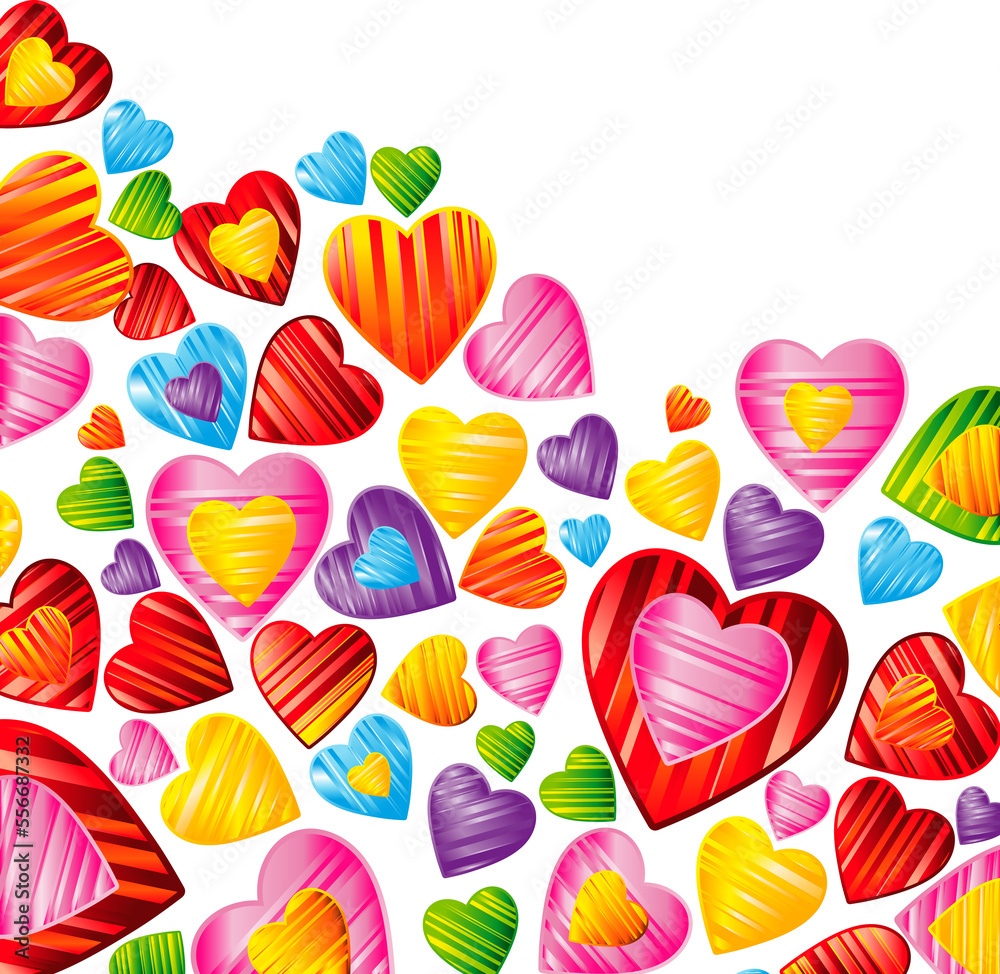 Valentine's day background with striped pattern hearts , design illustration. Valentine's day background with striped pattern hearts , design illustration.