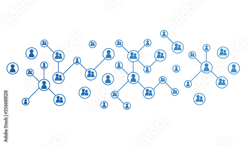 icone, network, collegamenti tra persone, 