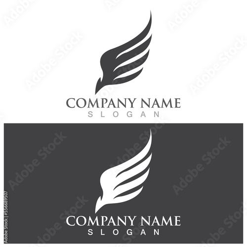 wing icon vector logo illustration template
