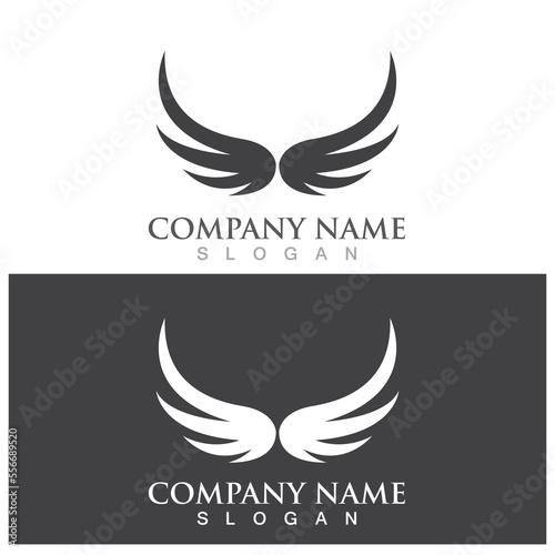 wing icon vector logo illustration template
