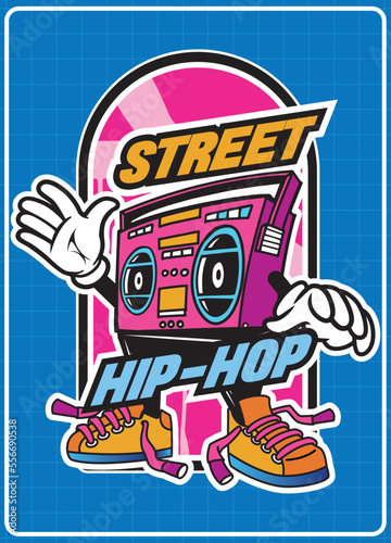 Graffiti illustration design for t-shirts, stickers, and wall art. Ghetto style, urban street art theme. stylish graffiti art and hip-hop gangster.