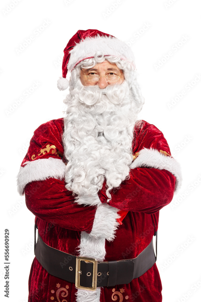 santa claus studio portrait on white background santa claus studio portrait on white background