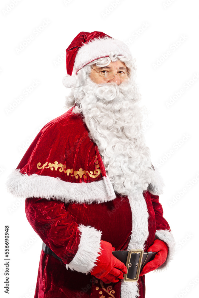 santa claus studio portrait on white background santa claus studio portrait on white background