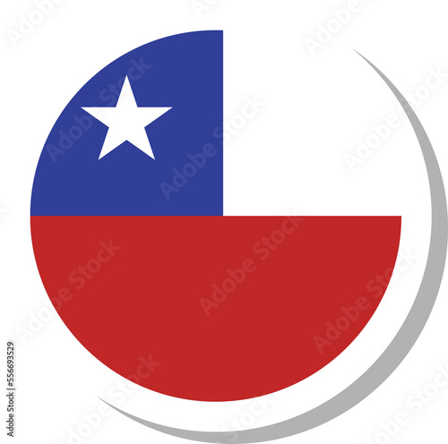 Chile flag circle shape, flag icon. Free Download Chile flag circle shape, flag icon. - GFXLoad