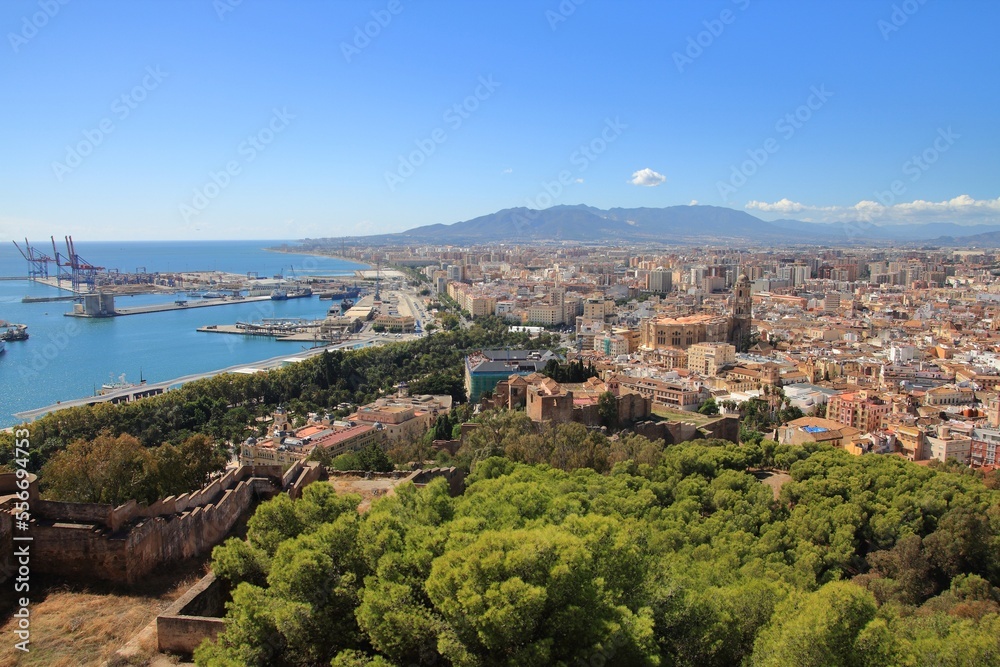 Malaga city in Andalusia, Spain