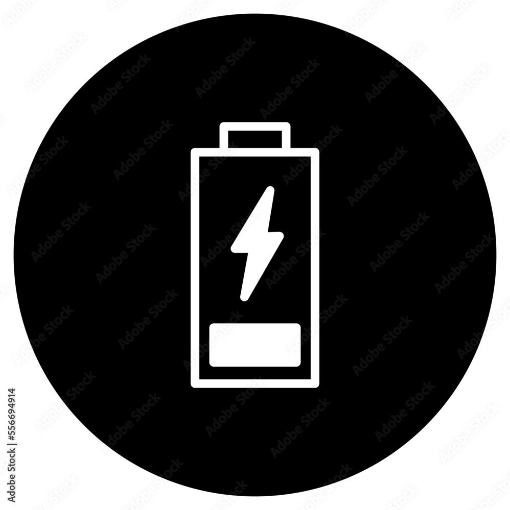 Illustration of Low Battery Indicator design Icon Illustration of Low Battery Indicator design Icon