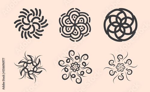 Floral frame ornament tribal decoration