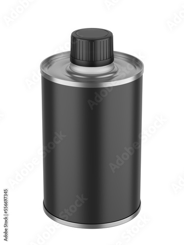 Blank oil tin can for branding. 3d render illustration.