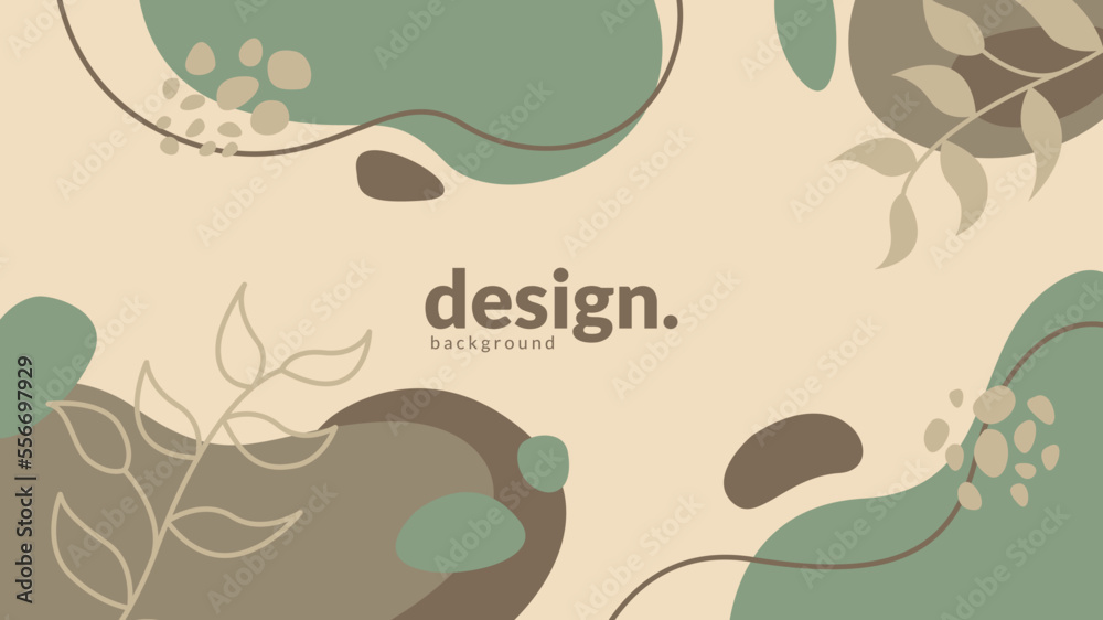Hand drawn abstract organic shape background. Suitable for banner, poster, flyer, brochure, web or presentation background.