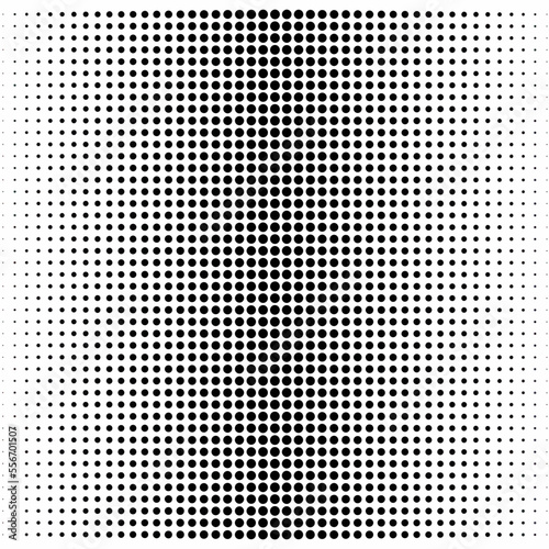 Halftone gradient. Pop art template. Abstract halftone background. Vector gradation of point textures.