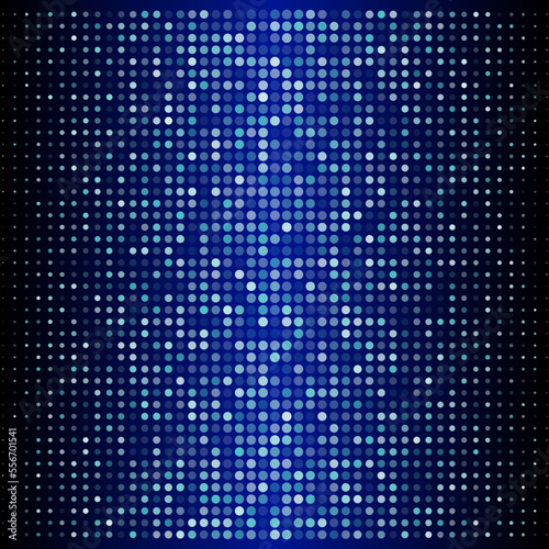 Halftone gradient. Pop art template. Abstract blue halftone background. Vector gradation of point textures.