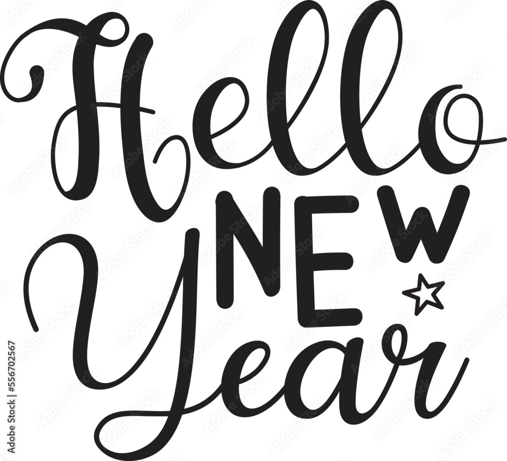 Hello New Year svg design Hello New Year svg design