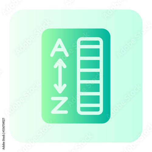 sort descending gradient icon