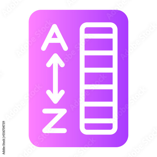 sort descending gradient icon