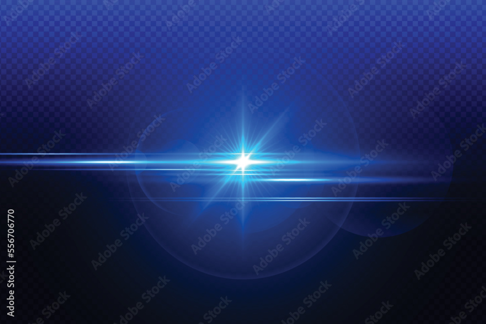 Blue lens line realistic black background with png Blue lens line realistic black background with png