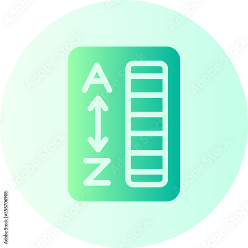sort descending gradient icon