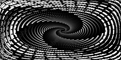Circular Native American Indian Basket on a Black Background