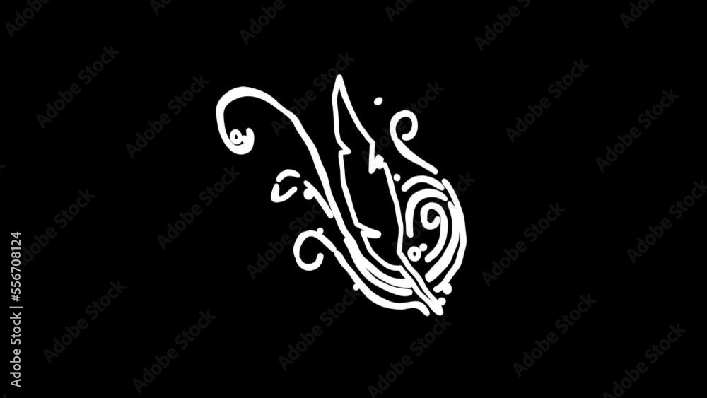 abstract black and white background icon sign or symbol animation. White Highlight Elements. Doodle loop animation. doodle style on transparent background. Jittery Artistic Motion. scribble seamless 
