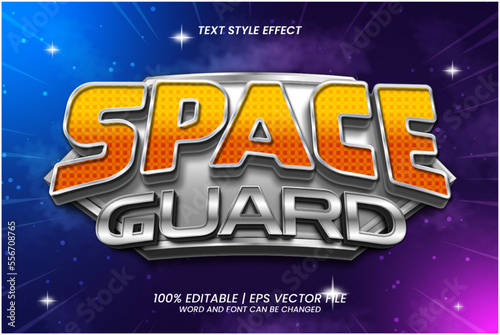 Space Guard Editable Text Effect 3D Style