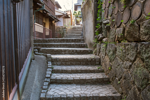                                        Stone stairs in Onomichi City  Hiroshima  Japan