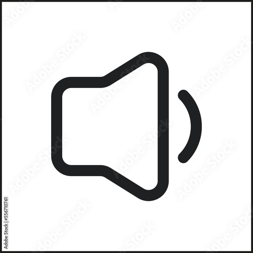 volume low icon, volume low vector, simple illustration