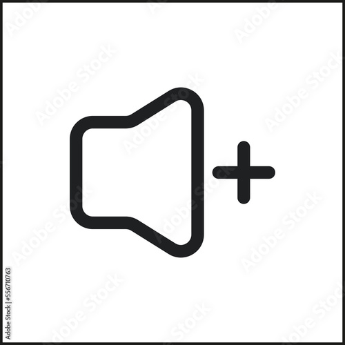 volume up icon, volume up vector, simple illustration