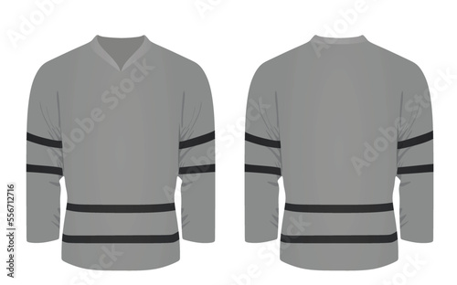 Grey  ice hockey shirt. vector illustration