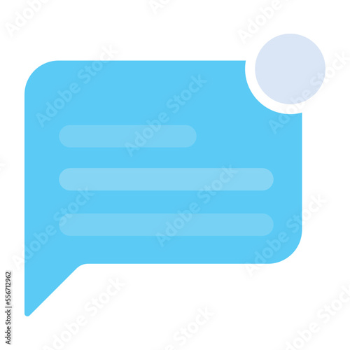 A customizable flat design of message 