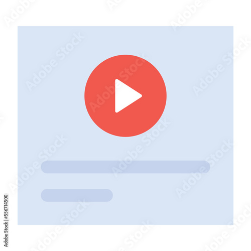 Free Download A flat icon design of video  - GFXLoad
