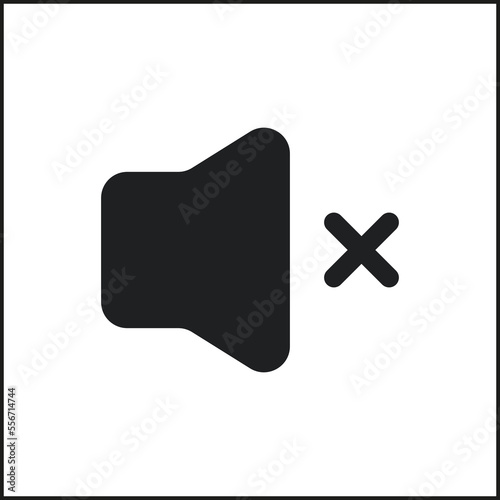 volume cross icon, volume cross vector, simple illustration