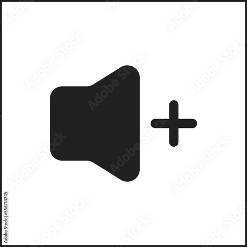 volume up icon, volume up vector, simple illustration