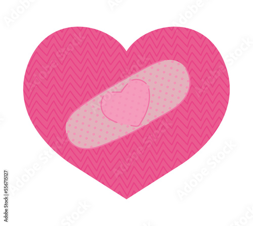 heart witn a band aid